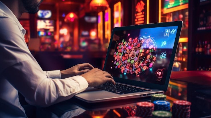 Antarmuka permainan live casino logonslot dengan dealer multi-kamera
